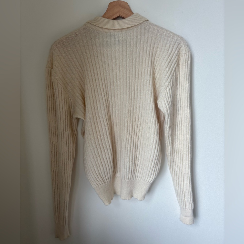 VINTAGE Cashmere Ribbed Sweater - Picture 2 of 7